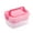 Hot Pink, variant on Double-Decker Lunch Box with 4 Leakproof Compartments - Removable Tray & Dressing Pot, Microwave Dishwasher Safe Food Container, 7.4x5.9x3.9in Bento Storage