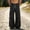 (Casual 32)Black, variant on Mens Pants Extra Multi Flap Patch Pocket Cargo Pants, Elastic Waist with Thick Drawcords, Wide Leg Loose Casual Trousers for Street Look