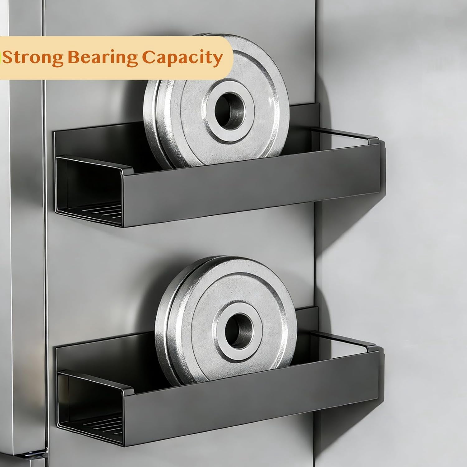 RGHJAR-Magnetic Fridge Organizer, Spice Rack, Kitchen Organizers and Storage, Cabinet Organizer with Shelf, Pantry Organization for Countertop, Over the Door Storage with Detachable 2 Hooks