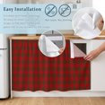 thumbnail image 5 of Merry Christmas Cabinet Curtain 35"Wx35"L, Dustproof Under Sink Skirt with Self Adhesive Tape, Xmas Red Green Plaid Checkered Cabinet Curtain Cover for Kitchen Sink, Bathroom Vanity, Laundry Room, 5 of 9