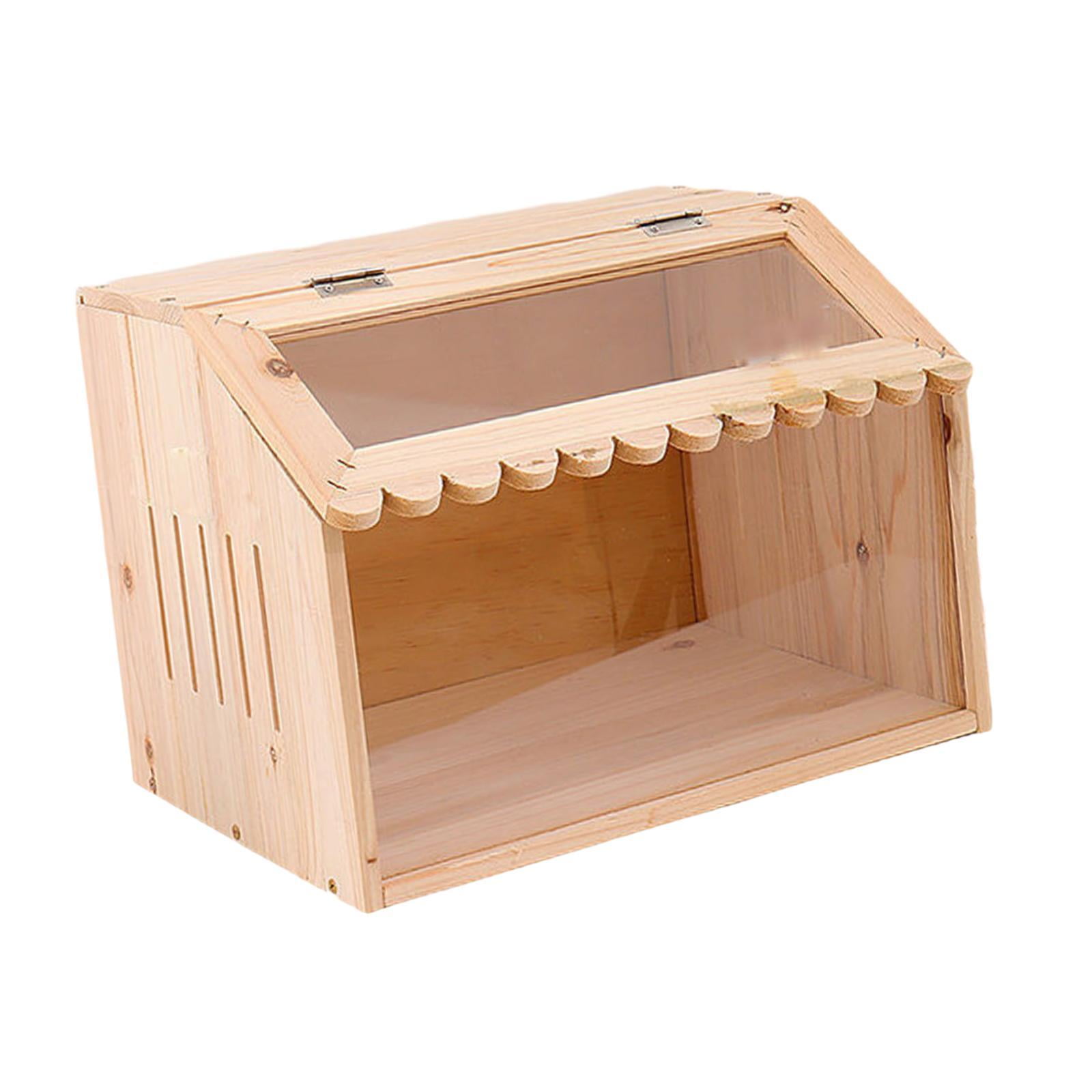 Stgfyxgs Chicken Brooder Box Chicken Coop Small Animals Habitat Sturdy Incubator Wood Quail Cage for Birds Quails Hamsters Chick Ducks 40x30x30cm