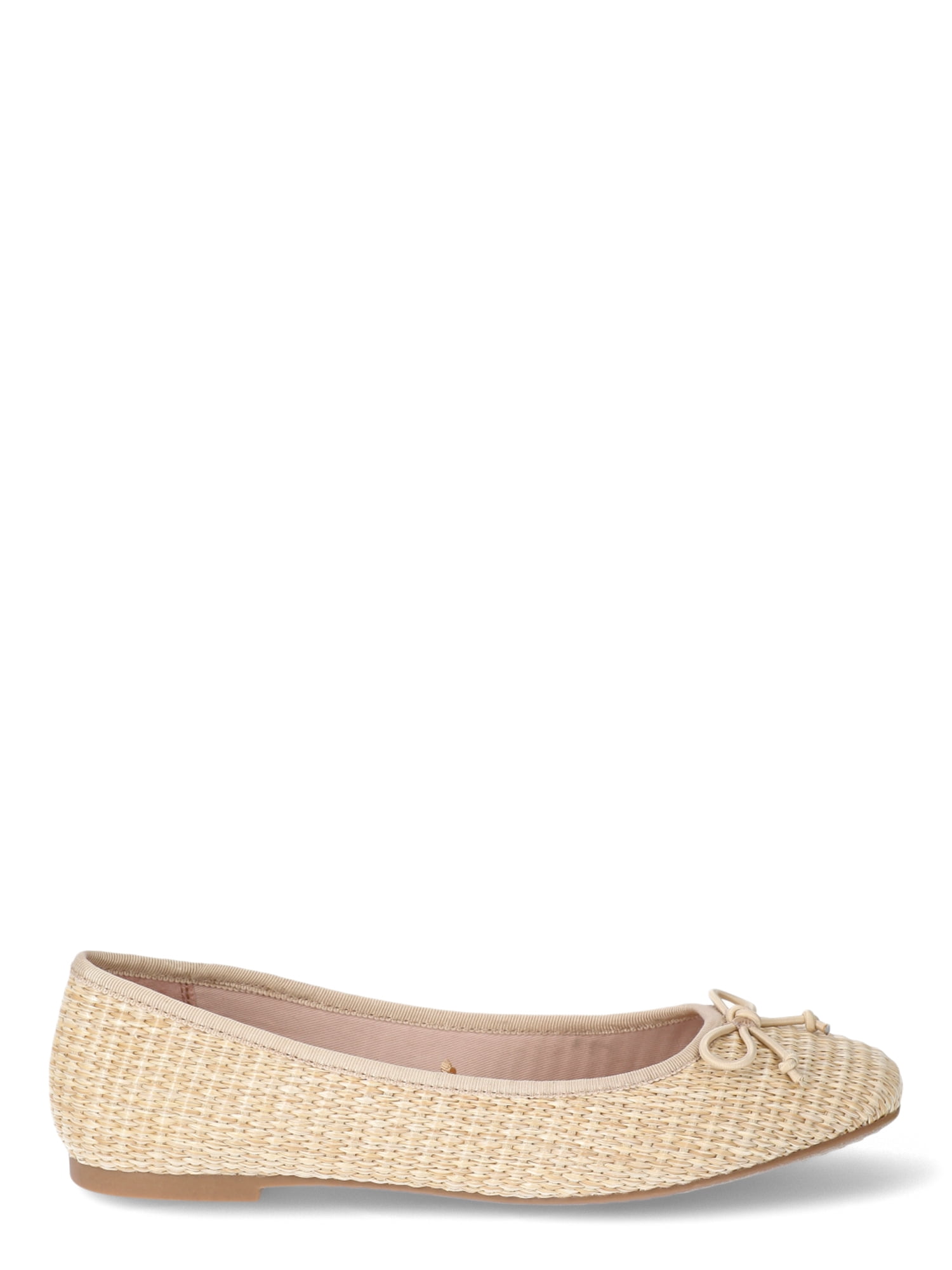 Time and Tru Women's Faux Leather Ballet Flats