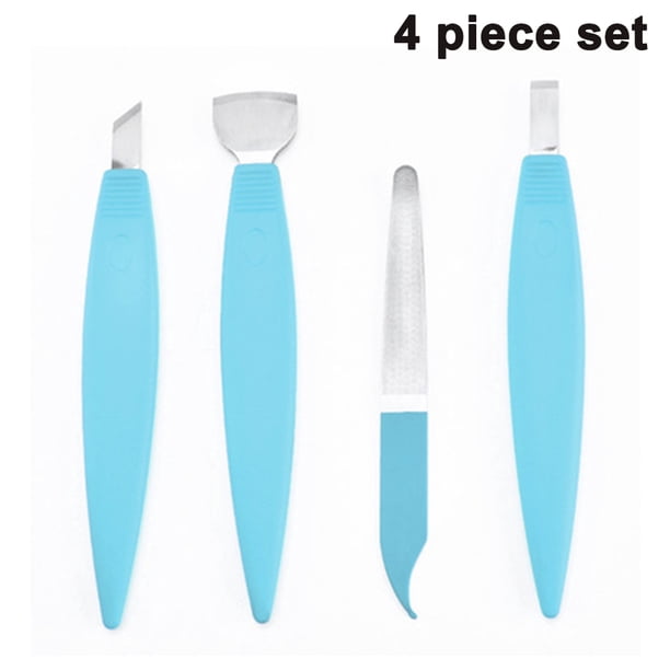 Juego de cuchillos de pedicura de 4 piezas - Azul claro Ormromra 2035720-2
