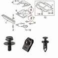 thumbnail image 2 of 35Pcs for Lincoln Engine Under Cover Splash Shield Guard M6 Bolts & U-nut Clips, 2 of 12