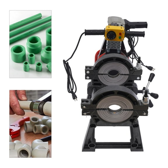 2 Clamps Pipe Fusion Welder Manual PE HDPE Fitting Pipe Welding Machine 63-200MM