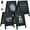 Black, variant on Sunnydaze Magnetic A-Frame Chalkboard Sign, 30" x 20", with Chalk and Eraser (White)