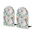thumbnail image 2 of Picia Fairy Flower Pattern Wood Bookends for Shelves,Non-slip Bookends, Heavy Duty Wooden Bookend Support,1 Pair, 2 of 8