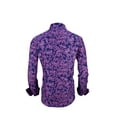 thumbnail image 2 of Men PREMIERE Long Sleeve Button Up Dress Shirt Purple Paisley, 2 of 6