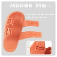 thumbnail image 7 of Slides Sandals Women Men Cloud Slippers Adjustable Buckles House Shower Shoes Cushion Soft Comfort, Orange, 7 of 7