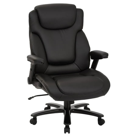 Pro-line II - Big and Tall 5-Pointed Star Bonded Leather Executive Chair - Black