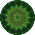 thumbnail image 1 of Ahgly Company Indoor Square Patterned Dark Lime Green Area Rugs, 3' Square, 1 of 6