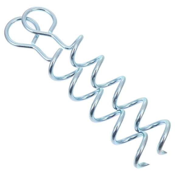 ROSENICE Backyard Pet Tie Out Stake Iron Silver 2Pcs