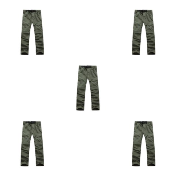 Qarigey Pantalones de verano para hombre con bolsillos laterales Senderismo Camping Pantalones desmontables Escalada Montañismo Pantalones Type2 NO2
