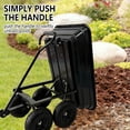 thumbnail image 4 of Garden Dump Cart, 600 LBS Heavy Duty Utility Wagon for Soil, with Quick Release & 10" Flat-Free All-Terrain Wheels, 4 of 6