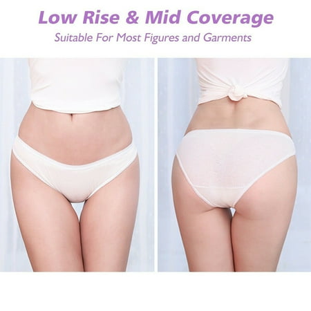 

ZHUASHUM Women Low Waist Disposable Panties Solid Color Briefs