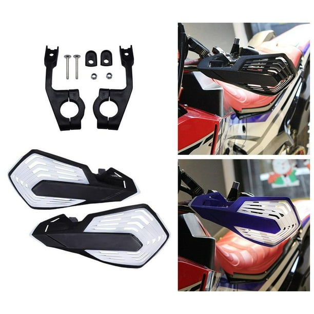 es de Mano para Motocicleta, de Barra de Manillar Universal de 7/8 "22 Mm, Apto para Motocicleta, Motocross, Motocicleta, - Negro + Negro + blanco DYNWAVEMX Manoplas de rejilla