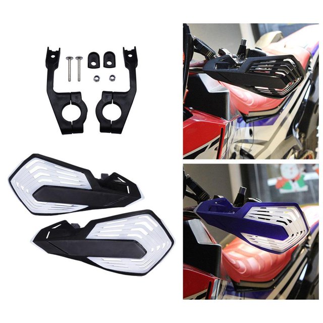 Protectores de mano para motocicleta Soledad 22 mm 7/8 pulgadas A Prueba Manoplas de Rejilla Blanco