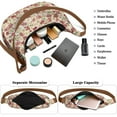 thumbnail image 3 of Nylon Crescent Bag for Women Men Trendy, Floral Medium Crossbody Dumpling Bags with Adjustable Strap Lightweight Travel Shoulder Tote Half Moon Hobo Bag, 3 of 5