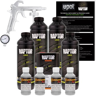 Custom Coat Dove Gray Urethane Truck Bed Liner Kit – 2 Gallon With Spray Gun – KIT-BL-T4-8-GUN