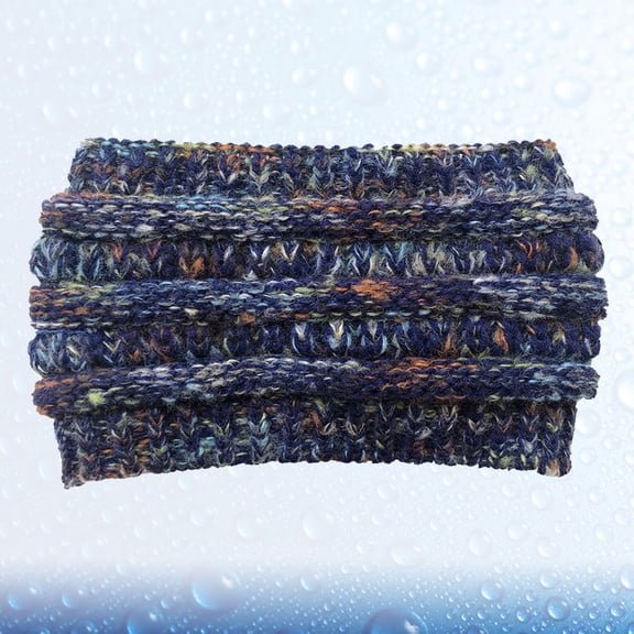 Milisten Multicolor Woolen Yarn Headband Soft Knitted Ponytail Hat for Warm Outdoor Wear