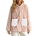 thumbnail image 4 of CQXIDFH Pajama Tops for Women Textured Fleece Bed Jacket Plush 3D Pajama Top Soft Warm Layer for Cold Mornings & Dorms Comfortable Casual Sleepwear Loungewear & Nightwear, 4 of 4