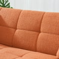 thumbnail image 3 of Futon Sofa Bed,Convertible Double Sofa Bed with Folding Armrests for Living Rooms and Small Spaces,Orange, 3 of 7