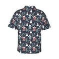 thumbnail image 3 of Balery Christmas Village Print Men's Hawaiian Shirts Short Sleeve Beach Shirt Relaxed Fit Vacation Button Down Shirts-Large, 3 of 9