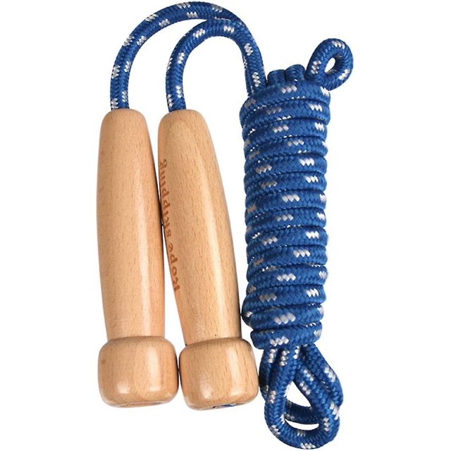Cuerda para saltar de 8,8 pies para mujeres, hombres, niños, cuerdas para saltar con mango de madera