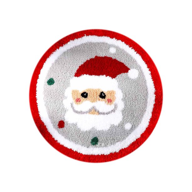 Alfombras De Baño Navideñas Alfombras De Baño Redondas Navideñas Con Copos De Nieve Rojos De 24 Pulgadas Antideslizantes Bonitas Decoraciones Festivas Navideñas Con Temática Invernal Alfombras De Ba
