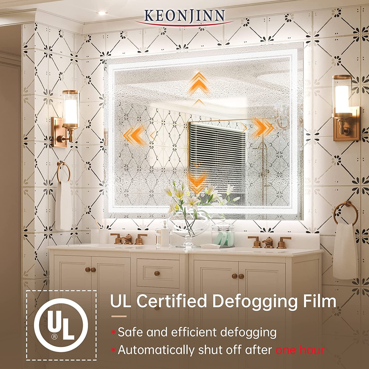 Keonjinn LED Vanity Mirror, 48''x36'', Frontlit, Backlit, 3 Color Temp, Dimmable, Anti-fog, Wall Mount - Walmart.com Keonjinn LED Vanity Mirror, 48''x36'', Frontlit, Backlit, 3 Color Temp, Dimmable, Anti-fog, Wall Mount - Walmart.com