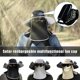 thumbnail image 4 of Men Sun Hat with 2 Solar Fan Fishing Hats Wide Brim Sun Hat for Summer Camping, 4 of 5