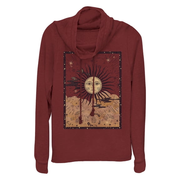 Junior's Lost Gods The Sun Tarot Card Cowl Neck Sweatshirt