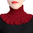 thumbnail image 2 of MEICHEN Knitted Neck Warmer for Women Solid Color Detachable High Collar Scarves Fall Fashion Shawl Wraps, 2 of 5
