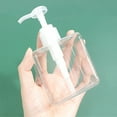 thumbnail image 4 of Pump Bottle Dispenser, Clear Hand Soap Dispenser, Square Plastic Lotion Dispenser Empty Lotion Pump Bottle for Essential Oil Soap Lotion Shampoo Bathroom Travel, 250ml (8.5oz), 4 of 4