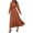 Orange, variant on YuXingFu Church Dresses for Women Maxi V-Neck Plus Size Womens Dress Long Sleeve Solid Color Long Casual Summer Purple M