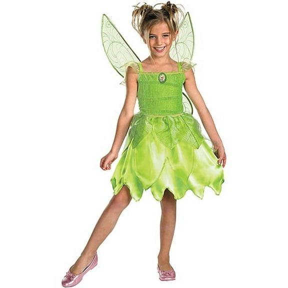 Childs Girl's Disney Pirate Fairy Tinker Bell Peter Pan Dress Costume Medium 7-8