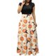 thumbnail image 5 of Vestido de manga corta con cuello redondo corte A traje de vacaciones de estilo elegante y ajustado para mujer, 5 of 7