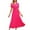 DT-Pink, variant on DailyTrove Women's Pleated Midi Dress-Short Sleeve-Wrap Front-Polyester-for Office/Casual Outing-Flattering Pleated Fit