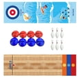 thumbnail image 2 of Juego de bolos de mesa de mesa Portable Mat de planta Padre Interactivo Interactivo Juego familiar Juego para fiesta en el interior Fiesta de al aire Bolas rizadas de 30 mm, 2 of 8