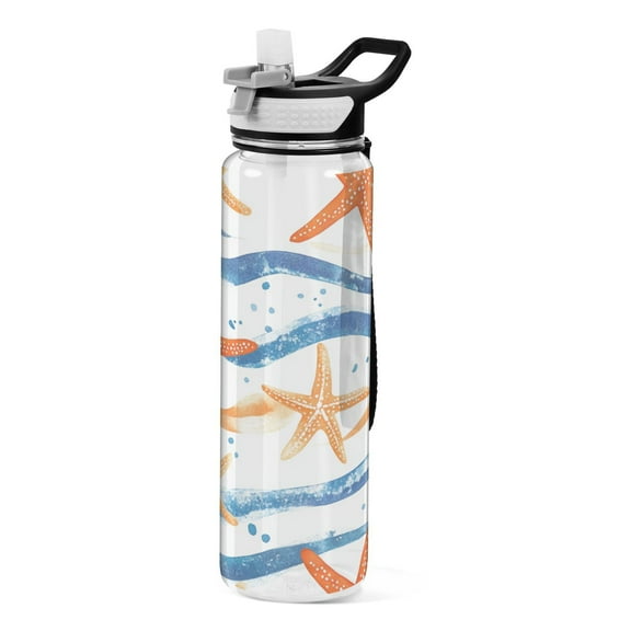BZSMCE Sport Bottle Coral Coast Outdoor sports Water Bottle Size: 10.4x3in