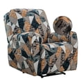 thumbnail image 1 of Dznils Funda para Sillón Reclinable Estampada Funda para Silla para Muebles Elástica de Poliéster, Marrón, 1 of 6