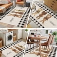 thumbnail image 6 of Easter Bunny Area Rug 4x6 Washable Rug Non Slip Vintage Rabbits Bow Black Plaid Large Area Rug Indoor Floor Carpet for Entryway Bedroom Kitchen Living Room Home Office Dining Room Nursery, 6 of 7