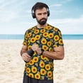 thumbnail image 4 of Wukai Sunflowers Print Men's Short-Sleeved Mesh T-Shirt,Quick-Dry Short Sleeve Workout T-Shirt-4X-Large, 4 of 8