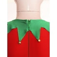 thumbnail image 5 of TSSOE Kids Girls Christmas Elf Santa Outfits Long Sleeves Christmas Leotard Bodysuit Dancewear Red 14, 5 of 6