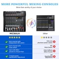 thumbnail image 2 of Mezclador de audio MICNAUX de 6 canales con 320 efectos DSP, Bluetooth, 2 of 9