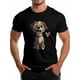 thumbnail image 1 of Men's T-Shirt,Short Sleeve Tee Shirt Casual Tops Cartoon Dog Love Heart Crew Neck T Shirts for Men, 1 of 8