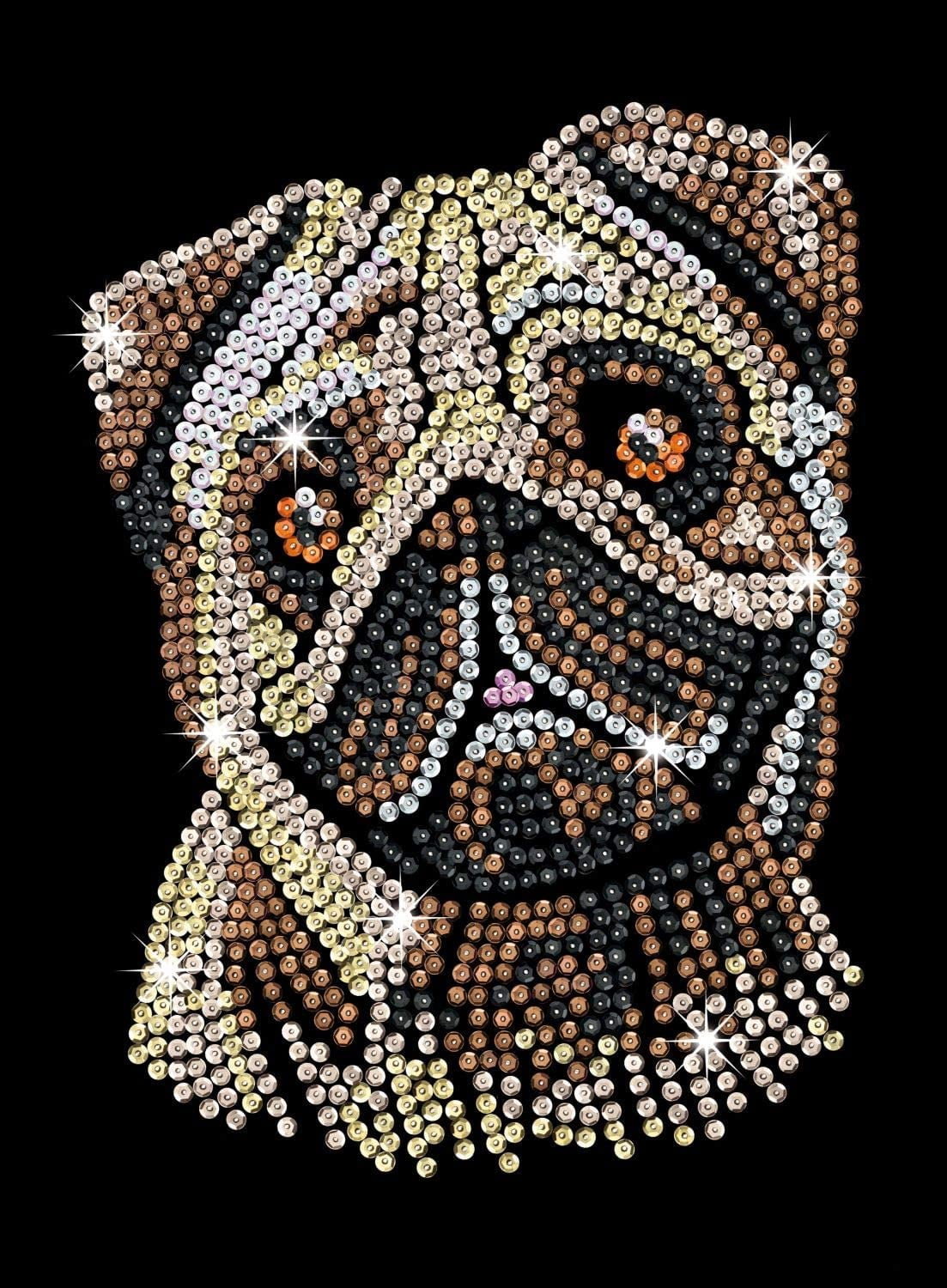 Sequin Art - Sparkling Pug - Sparkling Art Design and Craft