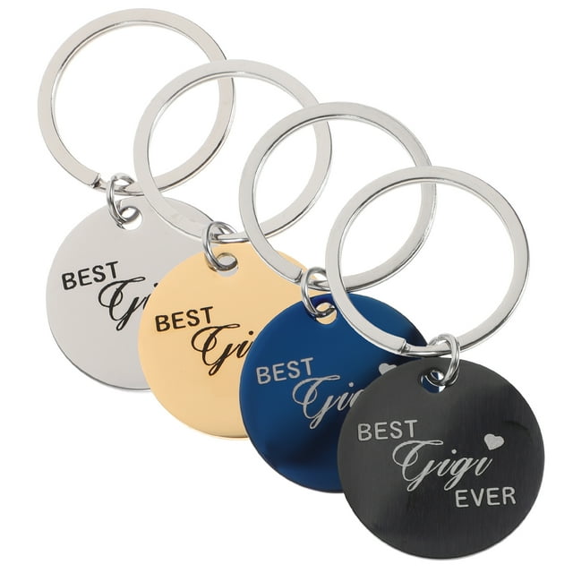 4Pcs Round-shaped Pet Name Tags Stainless Steel Pet Collars Cat Tags Puppy Tags