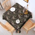 thumbnail image 2 of Brown Mushroom Daisy Dark Pattern Square Tablecloth,Waterproof Square Table Cover,Wipeable Spillproof Washable Table Cover for Home Kitchen Party Decor 42"X42"(107x107cm), 2 of 6