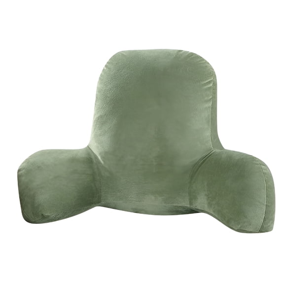 XIBUFE Backrest Reading Pillow with Arms,Large Adult Bed Rest Lumbar Cushion with Velvet Cover